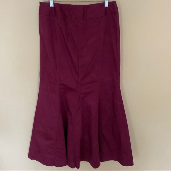 Spiegel • Fit & Flare•  Maroon •  Long  Skirt - Picture 2 of 5